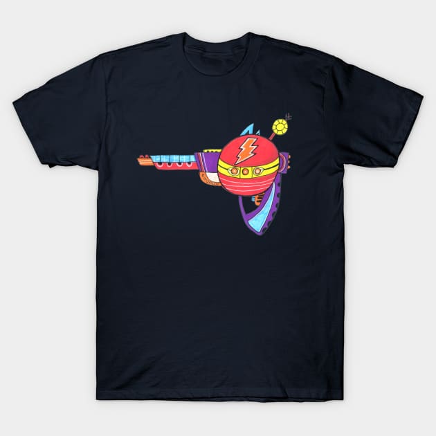 Alien Lightning Blaster T-Shirt by DoodlesAndStuff